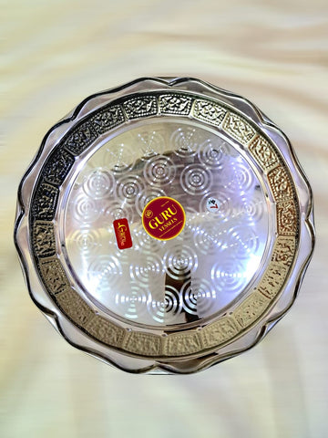 Big round Seervarisai Plate – Stainless Steel Round Plate (16 x 16 inch)