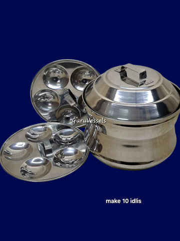 KARAIKUDI IDLY PAANAI - STAINLESS STEEL PREMIUM QUALITY .NO-10,12