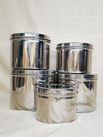 stainless steel storage containers 5 pcs