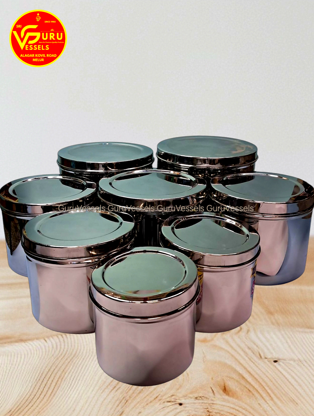 stainless steel container set 8 pieces combo