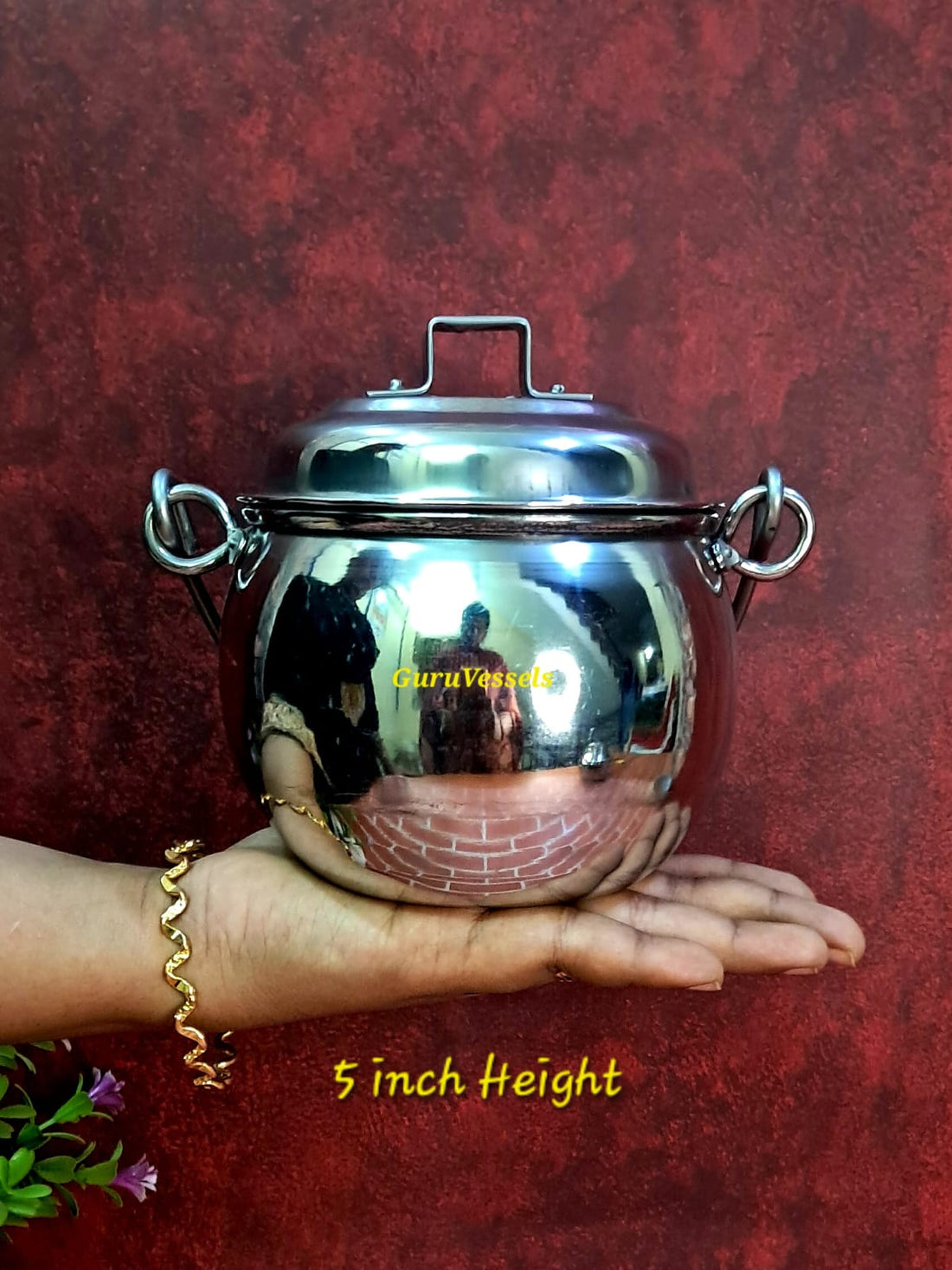 "Traditional Apple Thooku stainless steel tiffin carrier"