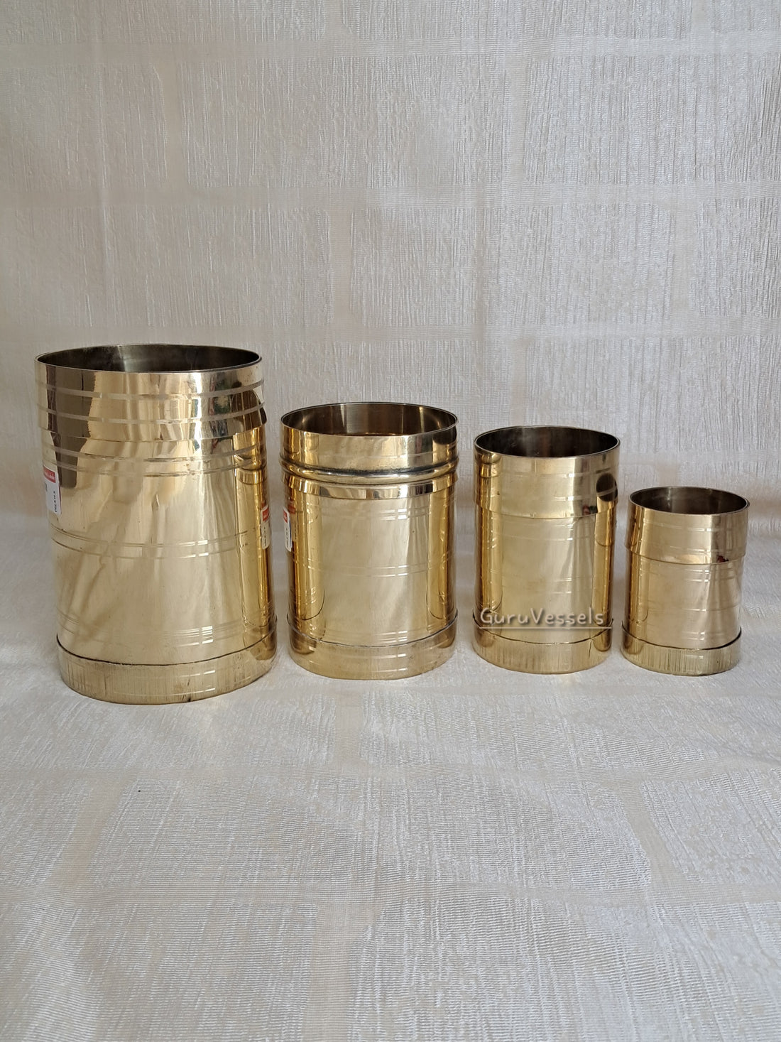 Brass padi set - Azhakku / rice measuring cup 4 pcs
