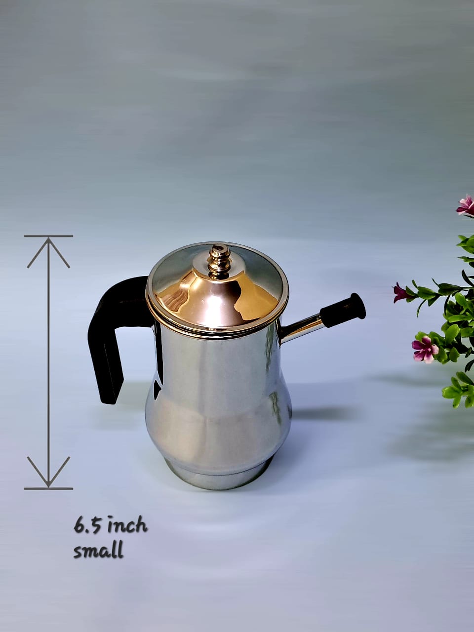 Stainless Steel Oil Jug / Nei Jaadi/oil dispenser – Ghee Storage Jug with Lid & Spout