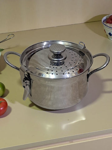 Premium Stainless steel Rice Strainer Pot with Lock 3 litre– ISI Certified | For Rice, Veggies & Pasta