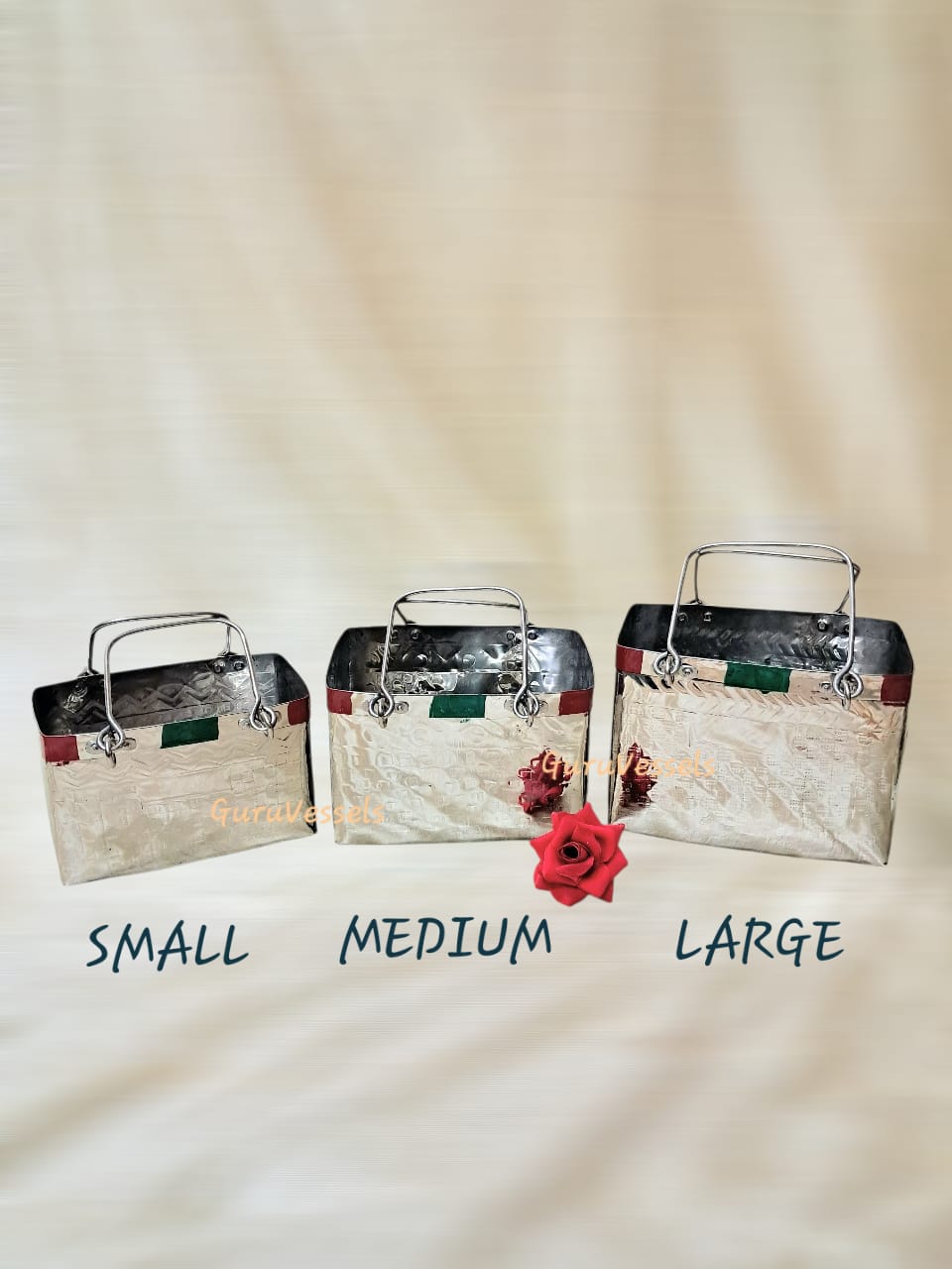 Traditional Chettinad Stainless Steel Flower Basket – Temple Pooja ritual & Kalyana Seervarisai | Guru Vessels