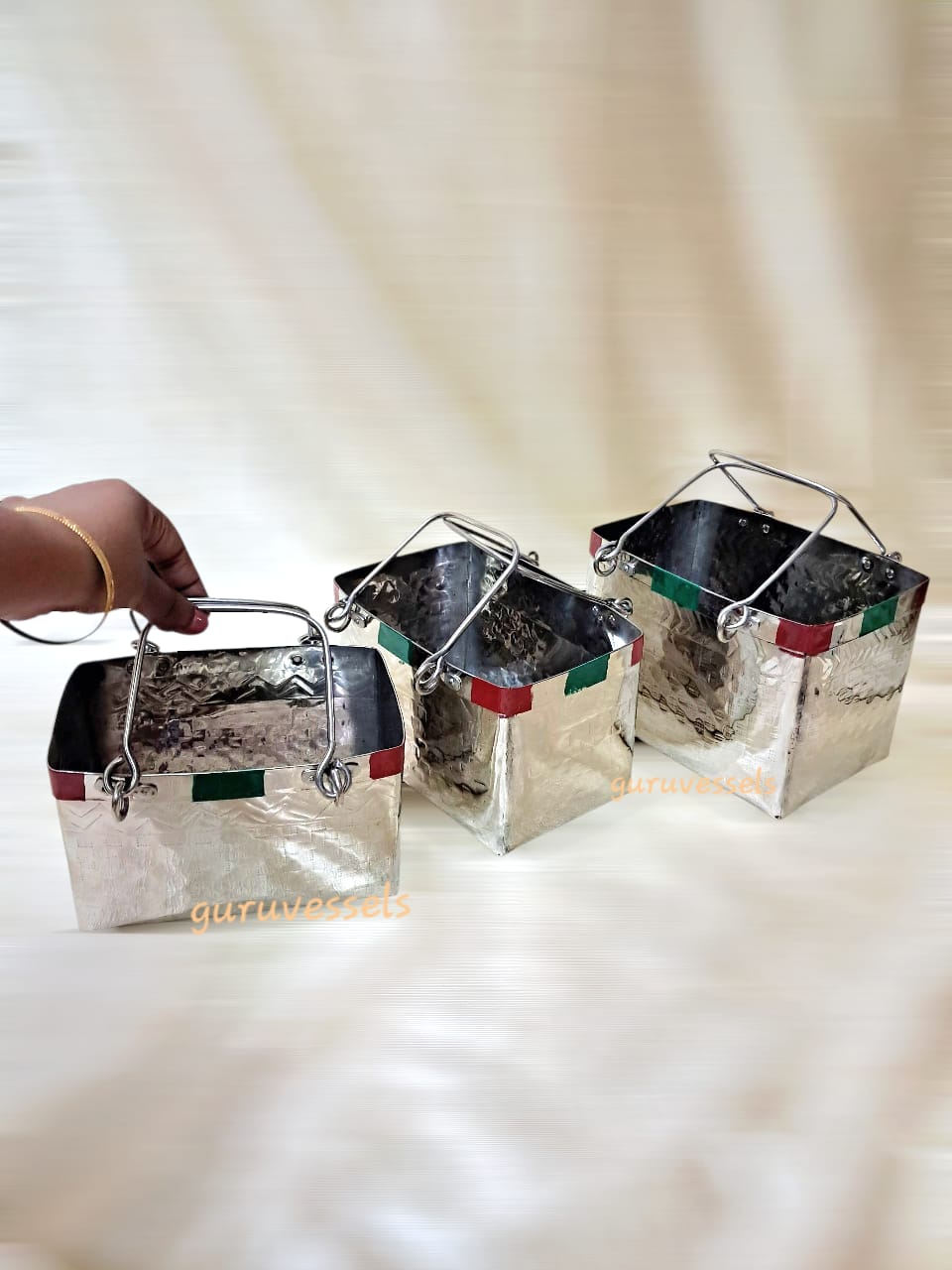 Traditional Chettinad Stainless Steel Flower Basket – Temple Pooja ritual & Kalyana Seervarisai | Guru Vessels