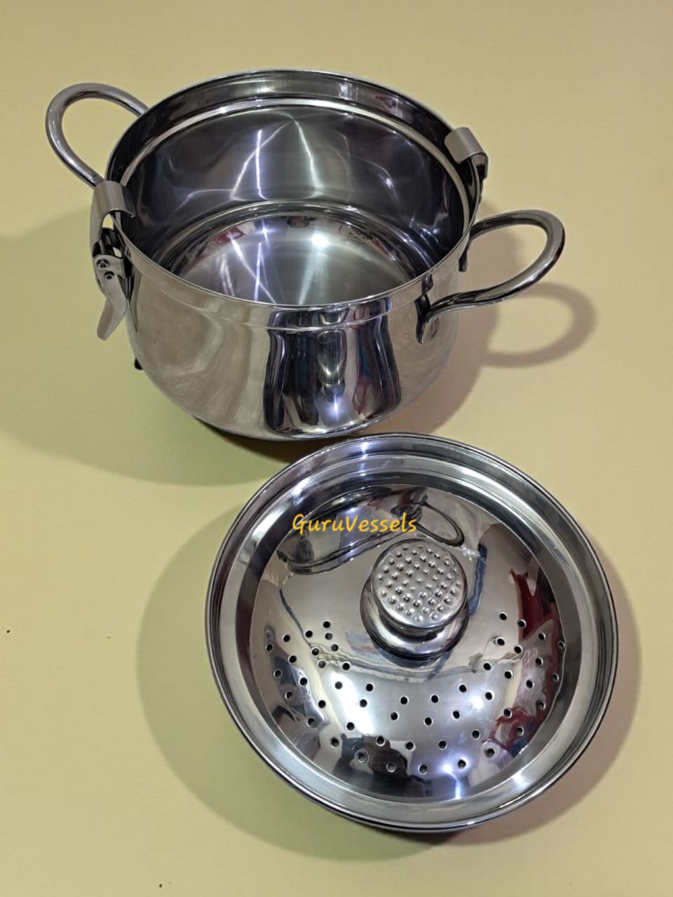 Premium Stainless steel Rice Strainer Pot with Lock 3 litre– ISI Certified | For Rice, Veggies & Pasta
