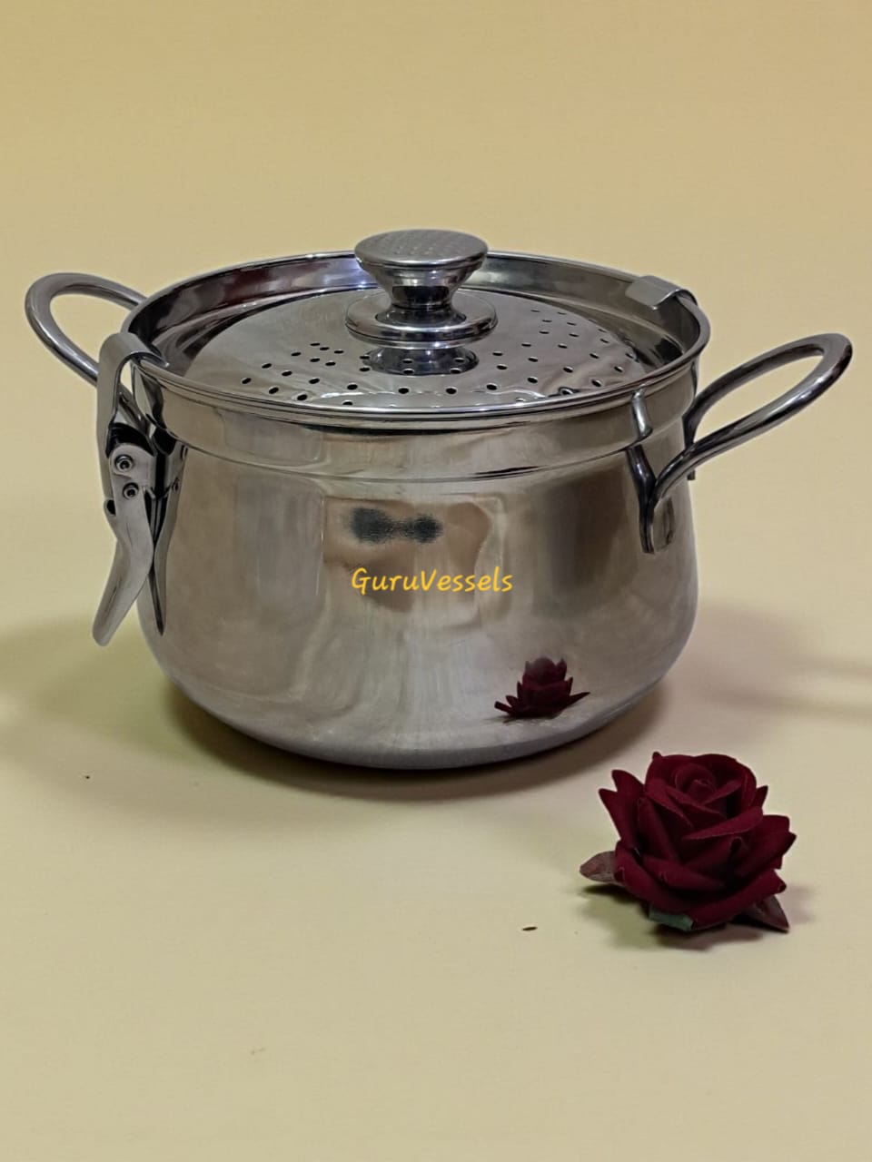 Premium Stainless steel Rice Strainer Pot with Lock 3 litre– ISI Certified | For Rice, Veggies & Pasta