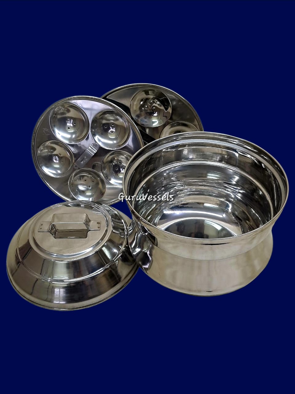 KARAIKUDI IDLY PAANAI - STAINLESS STEEL PREMIUM QUALITY .NO-10,12