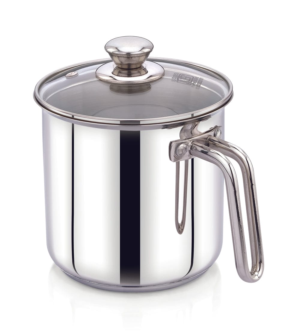 stainless steel milk pot 2litre & 2.5 litre -mirror finish, triply base