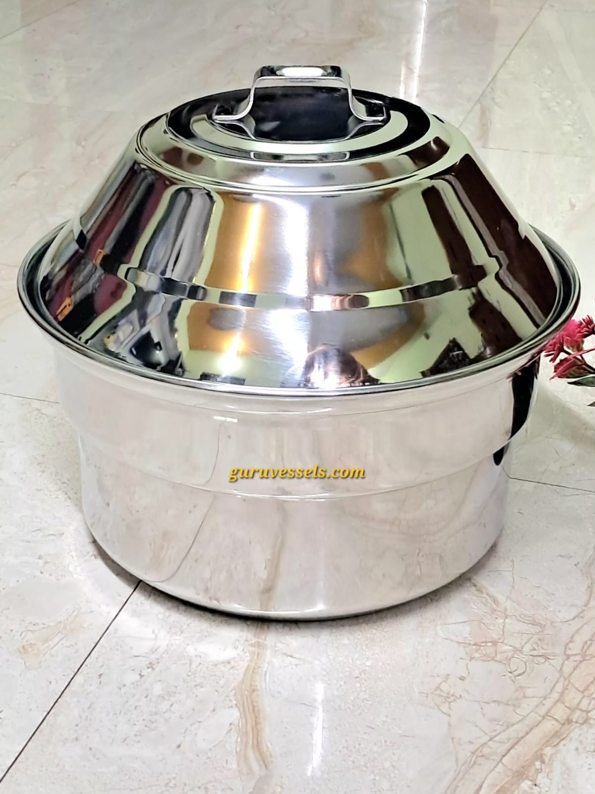Premium Chettinad Idli Pot – Heavy Stainless Steel Traditional Idli Paanai 12 kuli & Idli Chatti | 6-Piece Set
