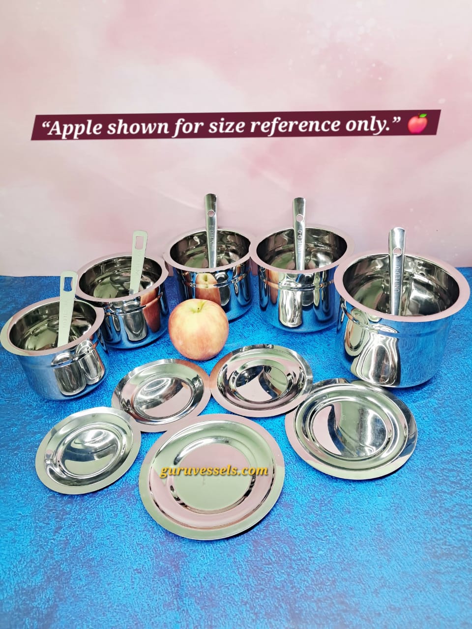 Chettinad Traditional Handmade Stainless Steel Mini Adukkuchatti Combo Set (15 Pcs Set)