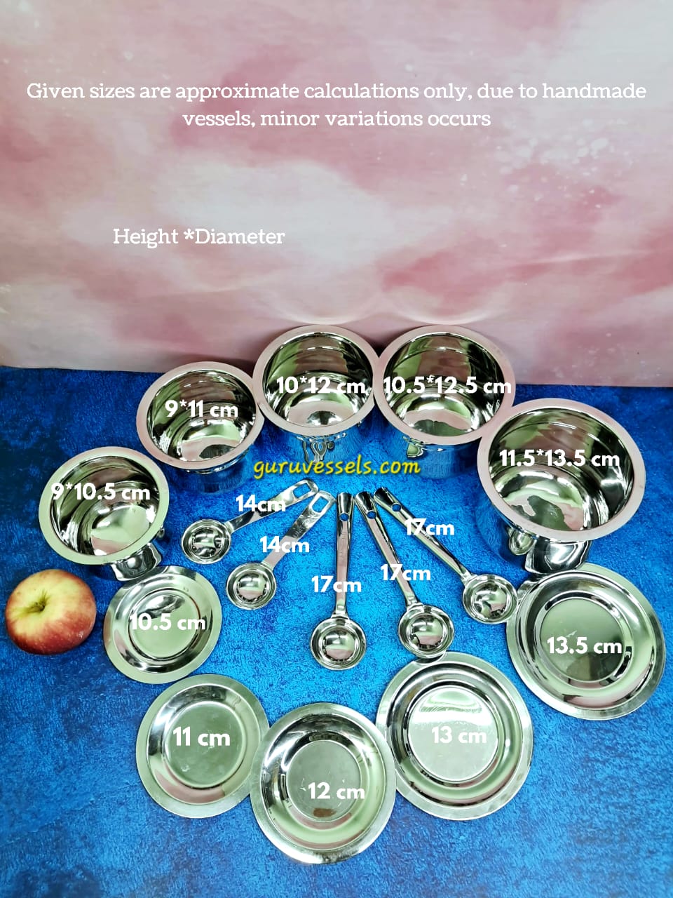 Chettinad Traditional Handmade Stainless Steel Mini Adukkuchatti Combo Set (15 Pcs Set)