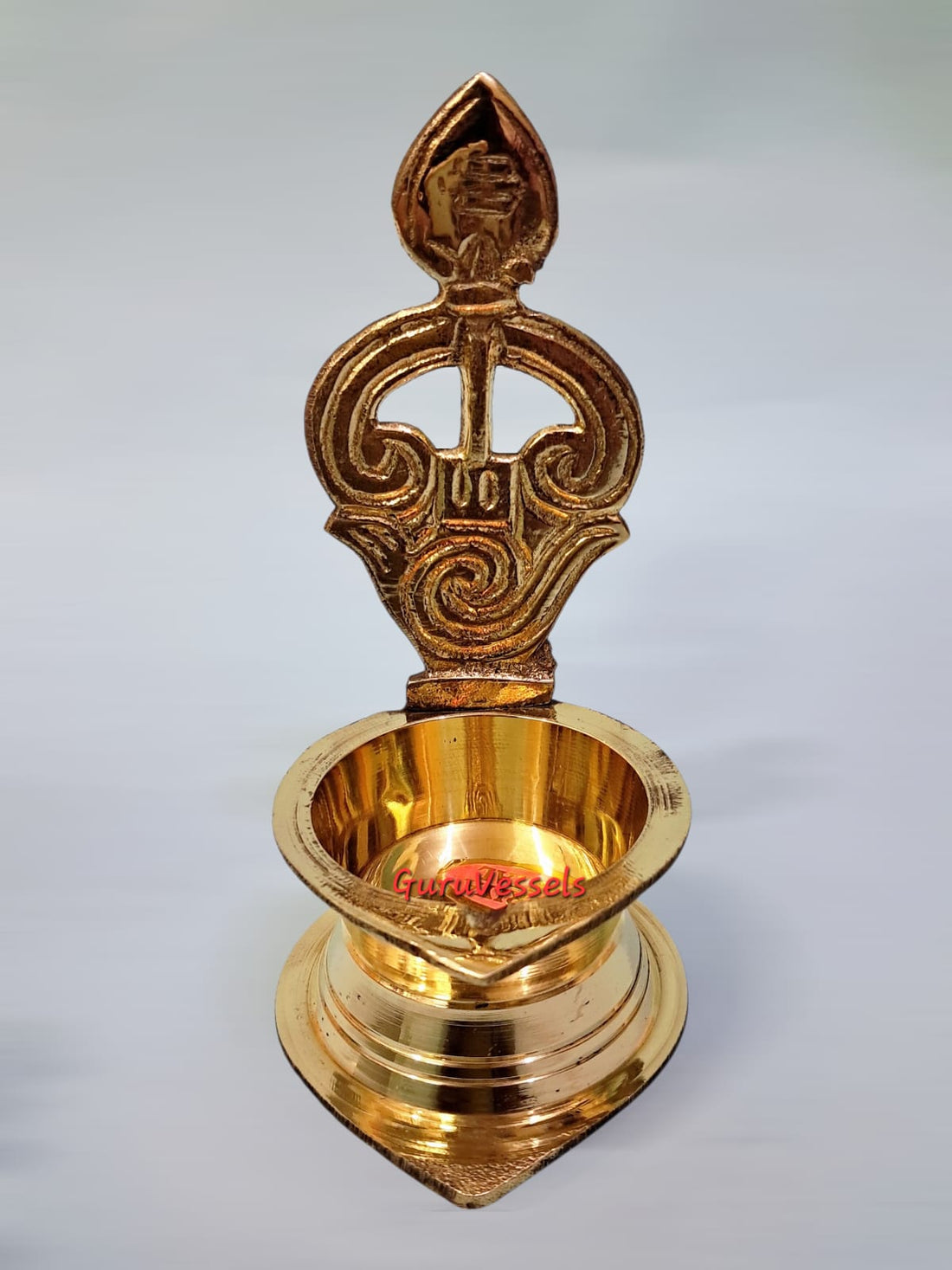 5 Inch Om Vilakku – Pure Brass Pooja Diya | Buy Traditional deepam