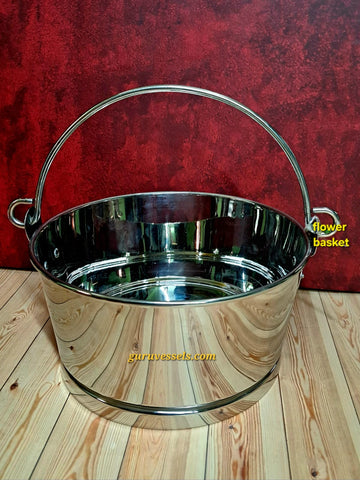 “Chettinad Stainless Steel Flower Basket -Archanai Koodai – A Traditional Heritage Masterpiece”