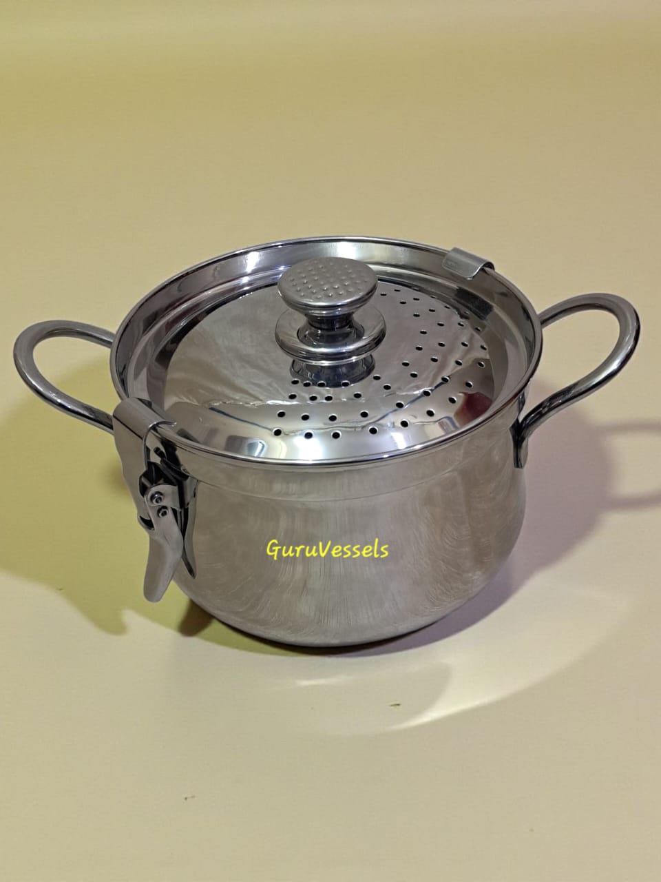 Premium Stainless steel Rice Strainer Pot with Lock 3 litre– ISI Certified | For Rice, Veggies & Pasta