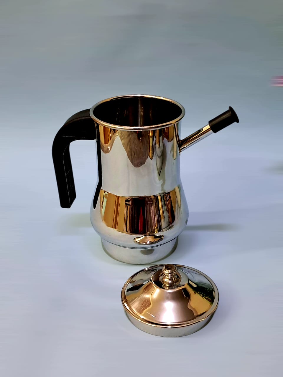 Stainless Steel Oil Jug / Nei Jaadi/oil dispenser – Ghee Storage Jug with Lid & Spout