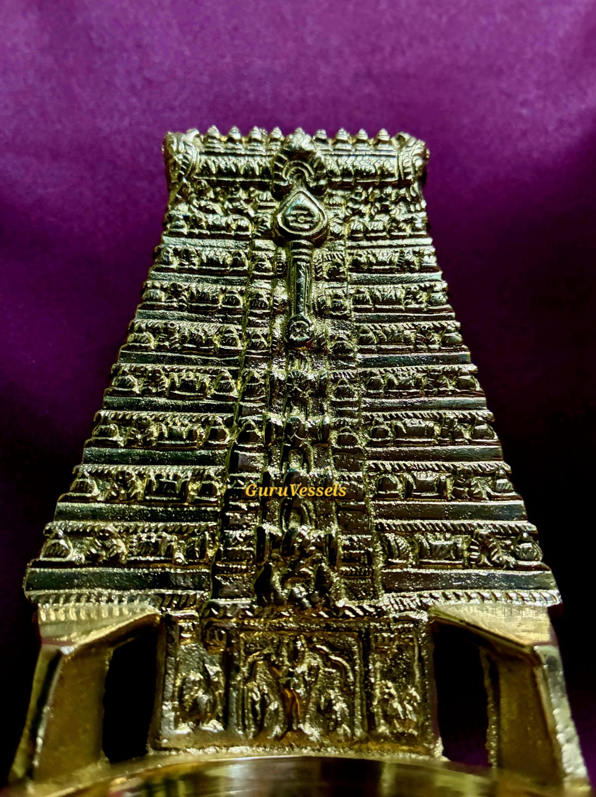 Tiruchendur Gopura Vilakku – Traditional Brass Temple Gopuram Lamp for Pooja | South Indian Decorative Brass Deepam