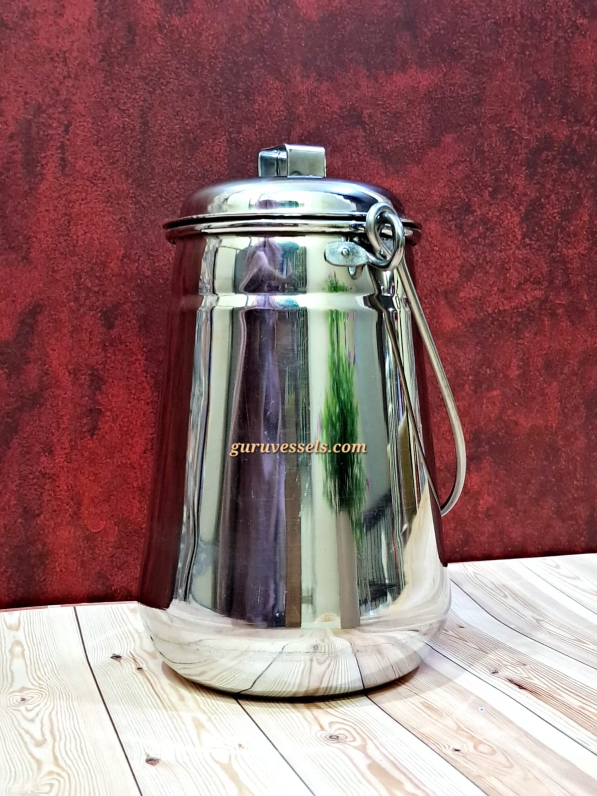 Handcrafted Karaikudi thooku-Stainless Steel big Palamani Thooku – 8.5 Inch Traditional Hanging Vessel