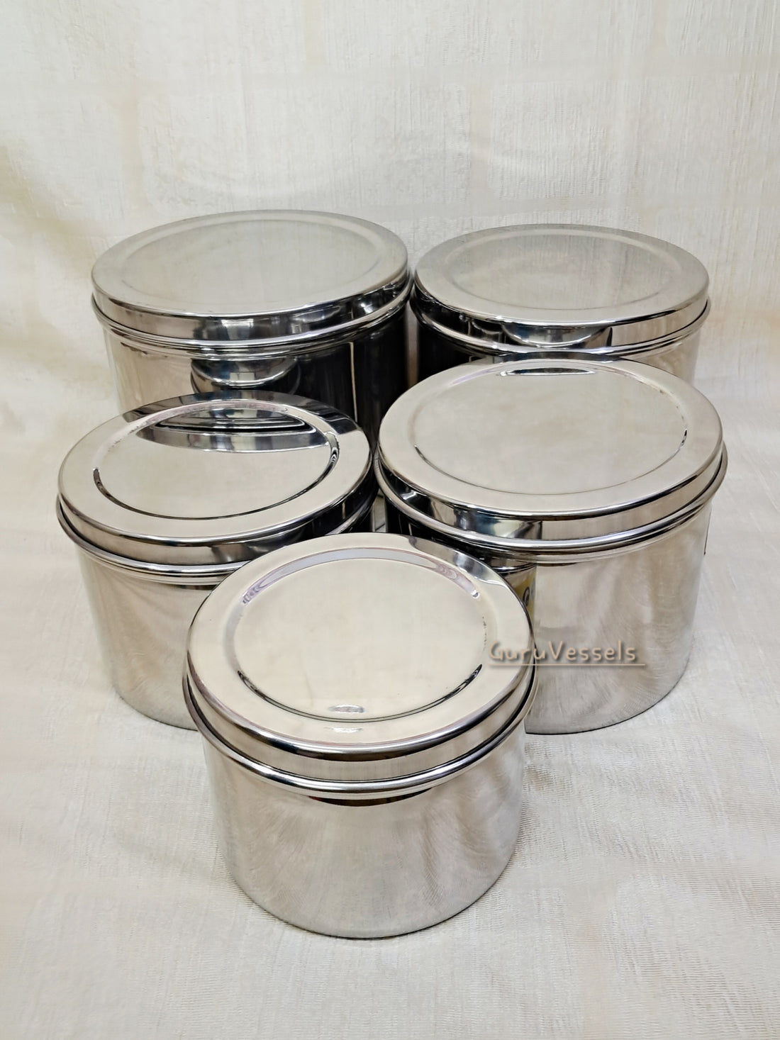 stainless steel storage containers 5 pcs