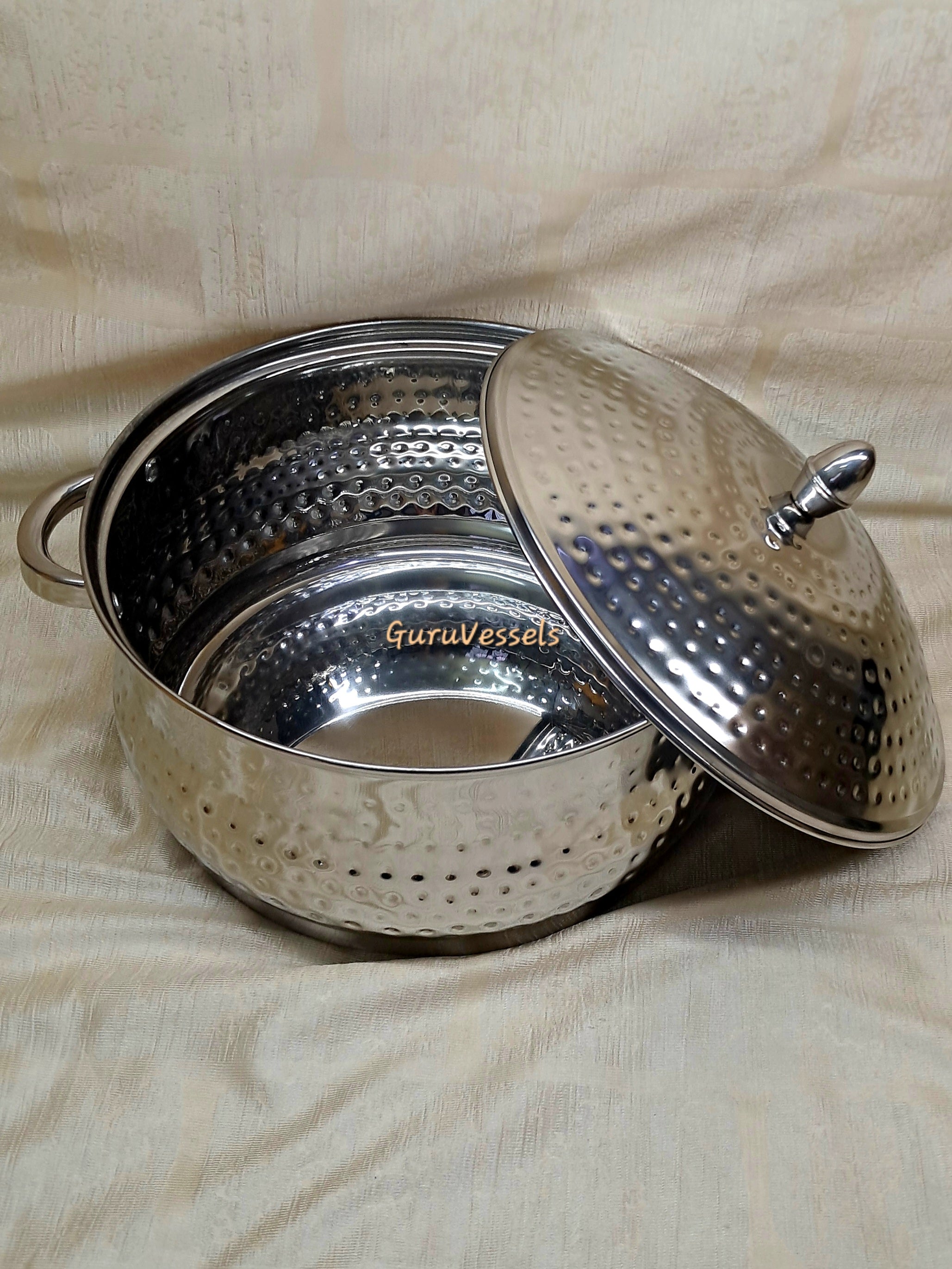 Serving dish- stainless steel 3 piece combo hammered finish