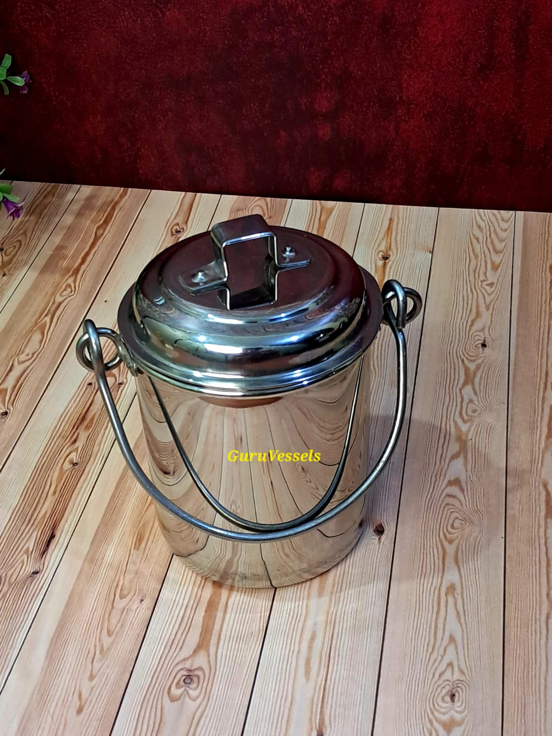 "Chettinad Karaikudi Paal Thooku 6 inch stainless steel soruhu"