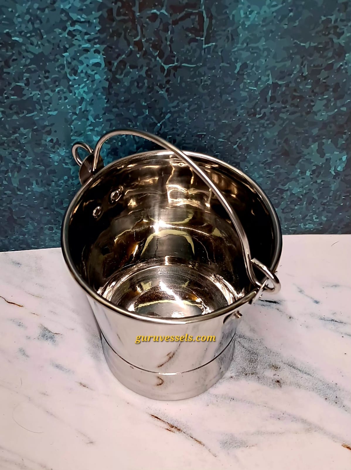 Chettinad Handmade Stainless Steel mini Nei Vaali Balti 600ml | Traditional premium Ghee Bucket